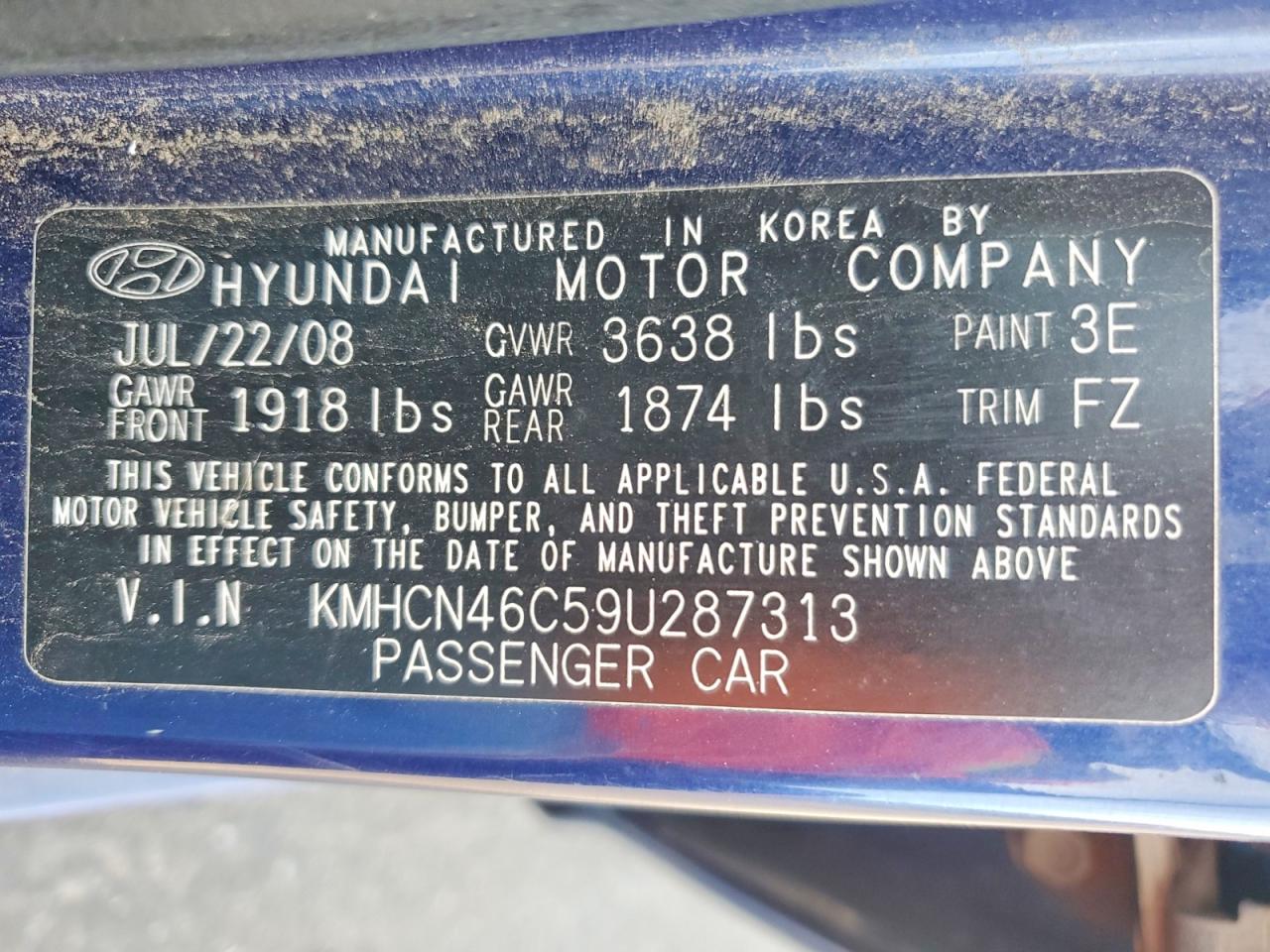 2009 HYUNDAI ACCENT GLS photo 12