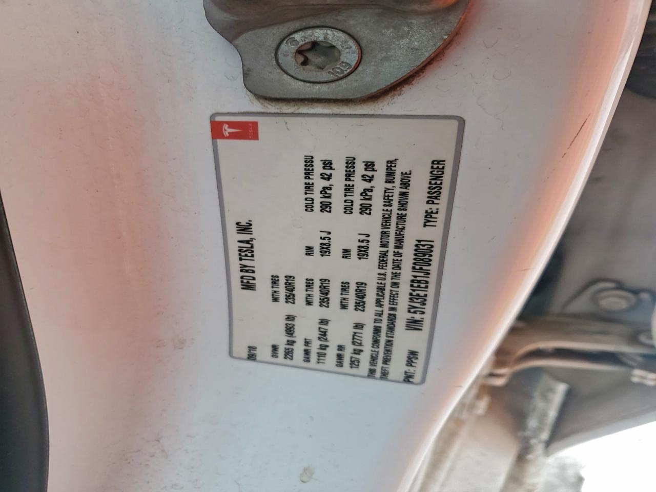 2018 TESLA MODEL 3 photo 12