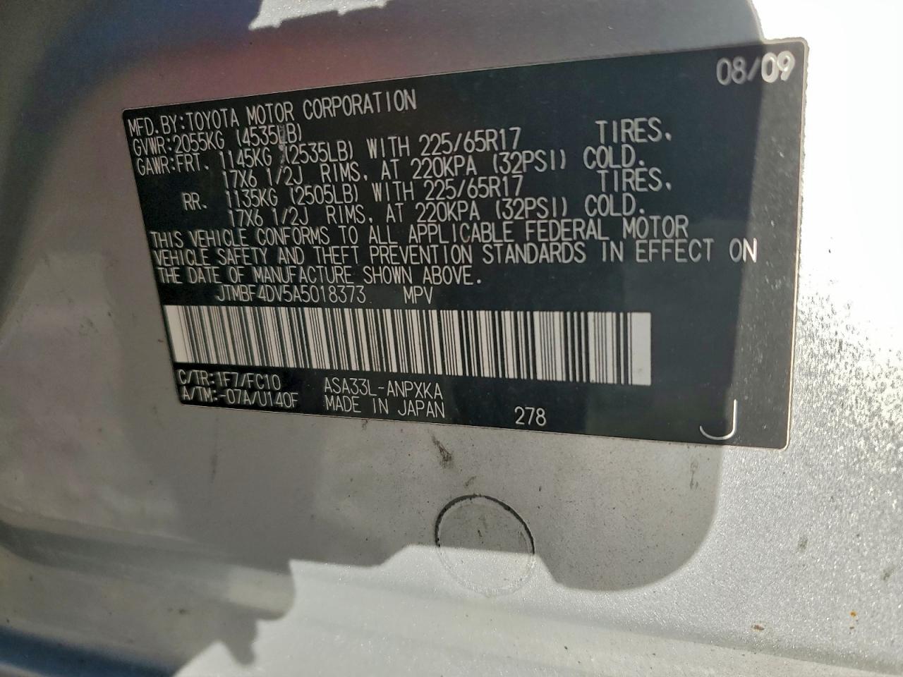 2010 TOYOTA RAV4 photo 12