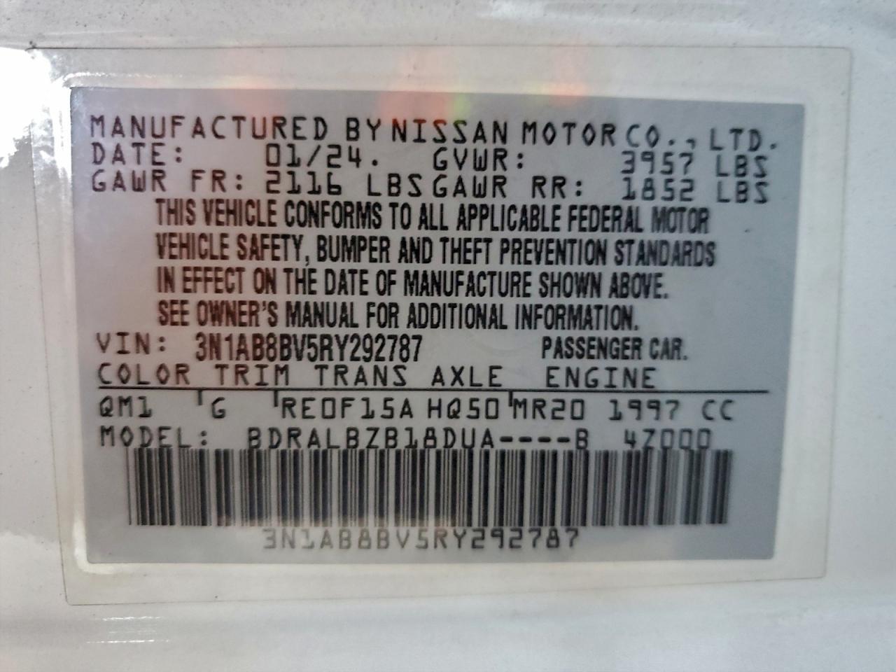 2024 NISSAN SENTRA S photo 12