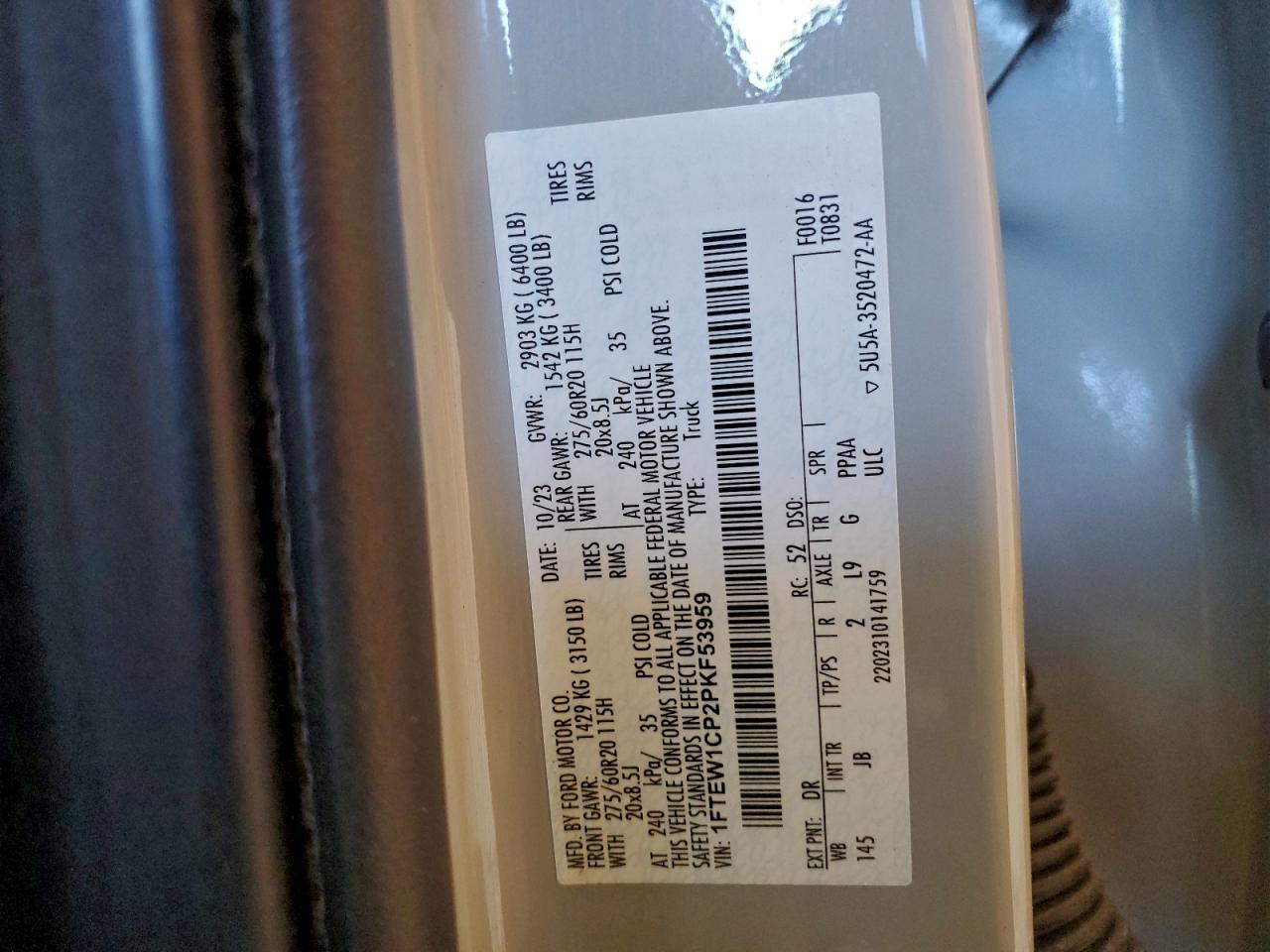 2023 FORD F150 SUPERCREW photo 13