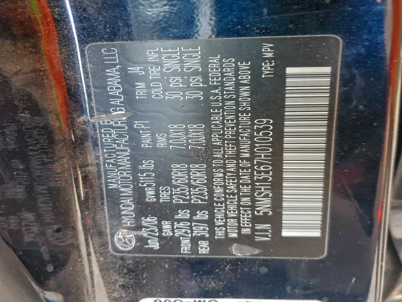 2007 HYUNDAI SANTA FE SE photo 13