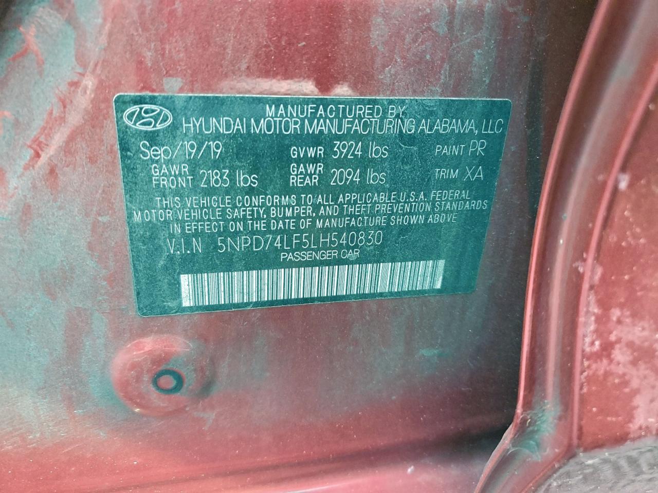 2020 HYUNDAI ELANTRA SE photo 12