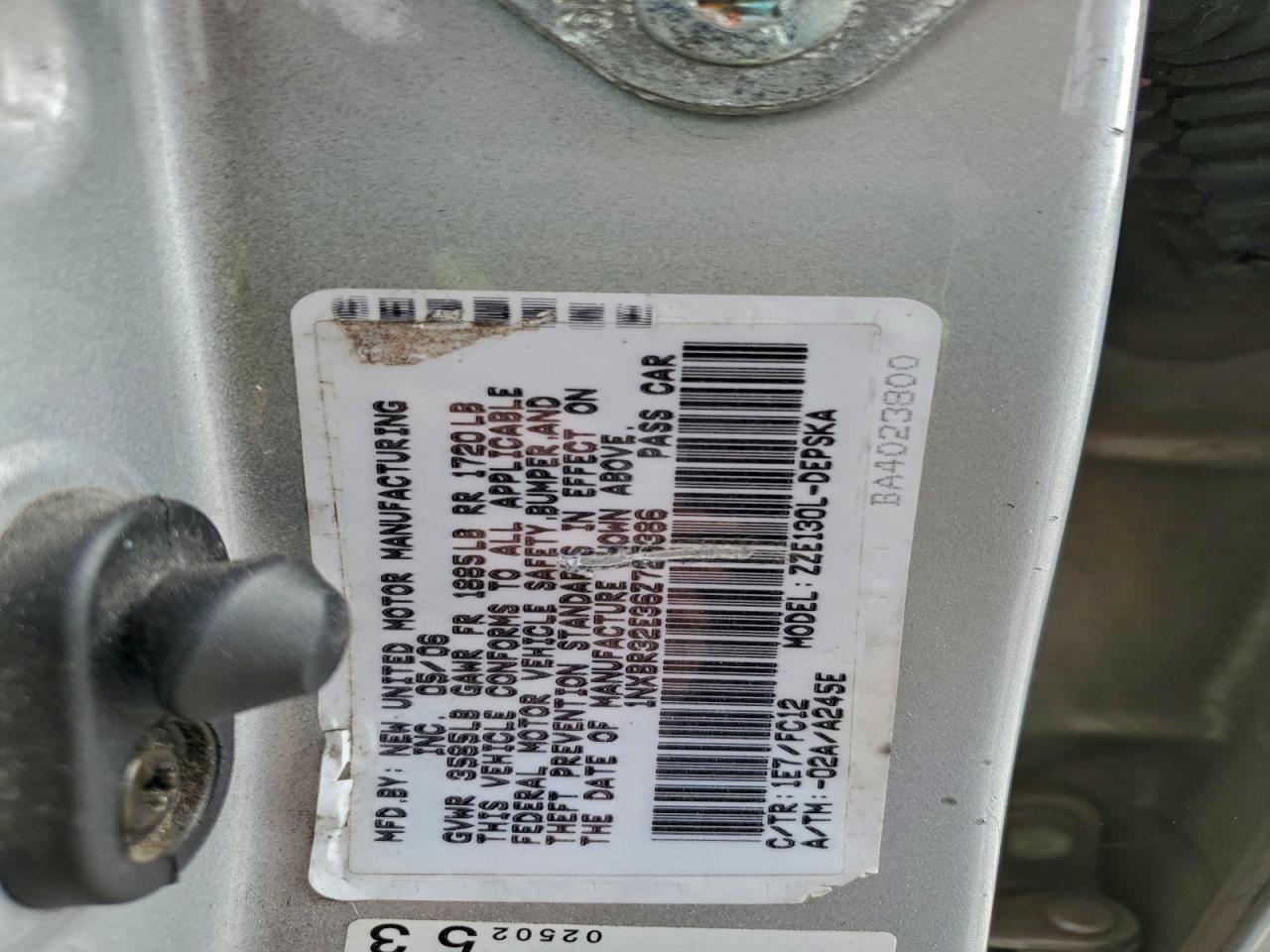 2006 TOYOTA COROLLA CE photo 13