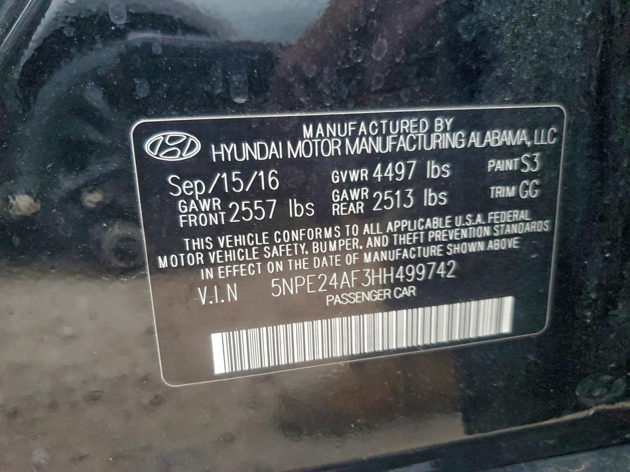 2017 HYUNDAI SONATA SE photo 13