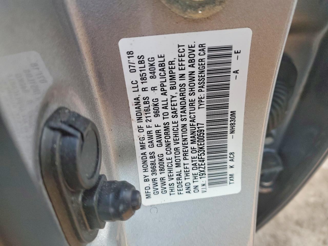 2019 HONDA INSIGHT EX photo 12