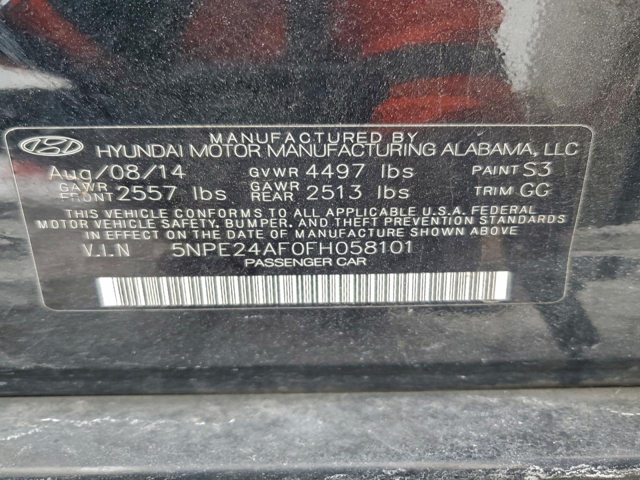 2015 HYUNDAI SONATA SE photo 13