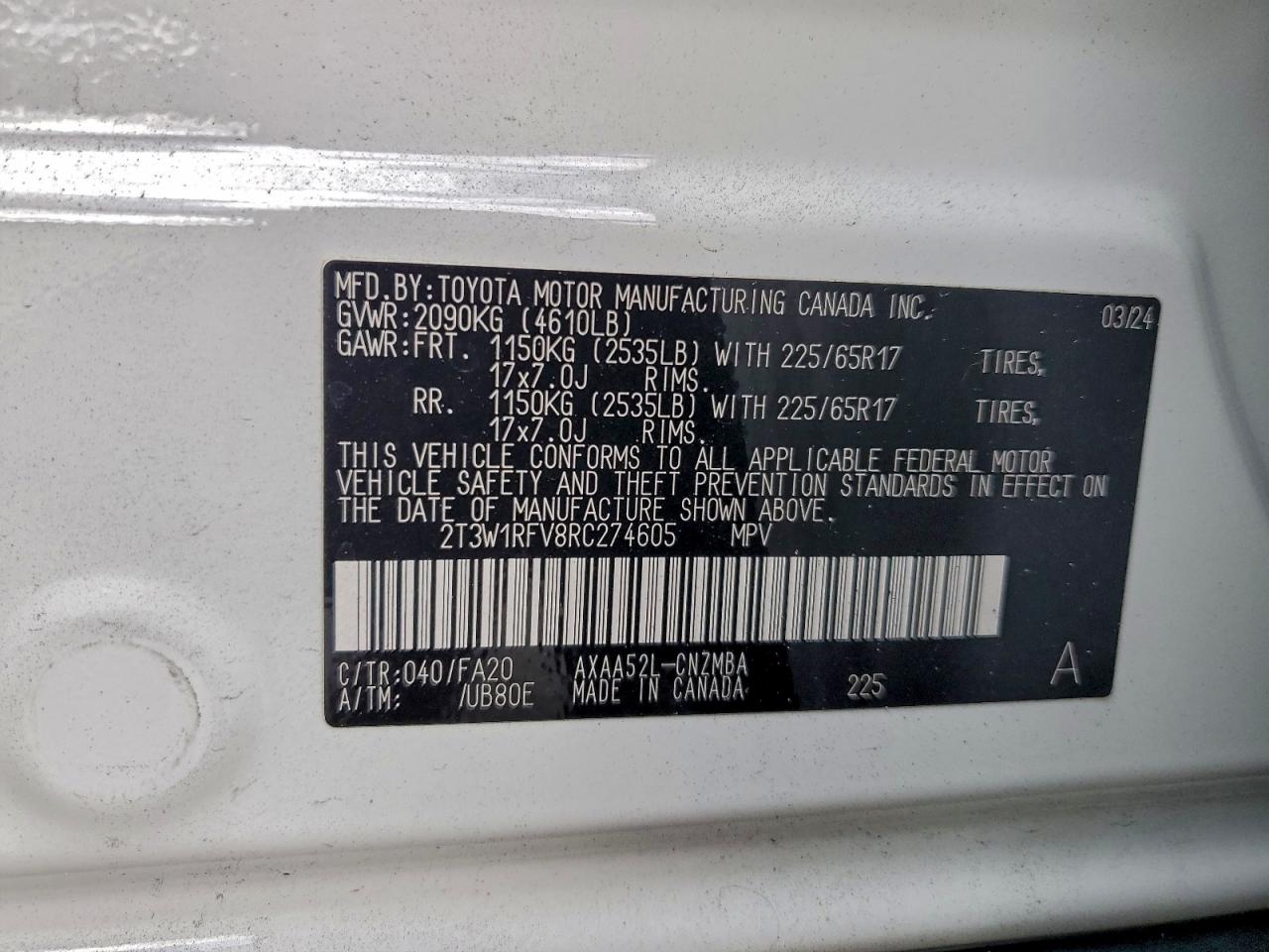 2024 TOYOTA RAV4 XLE photo 13