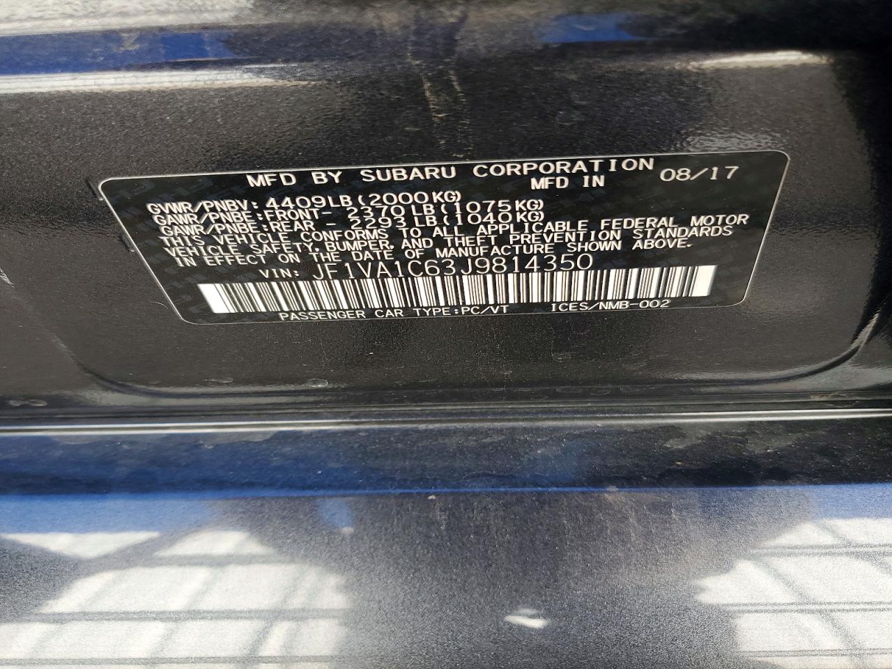2018 SUBARU WRX PREMIUM photo 12
