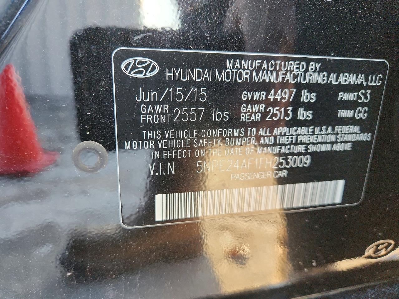 2015 HYUNDAI SONATA SE photo 12