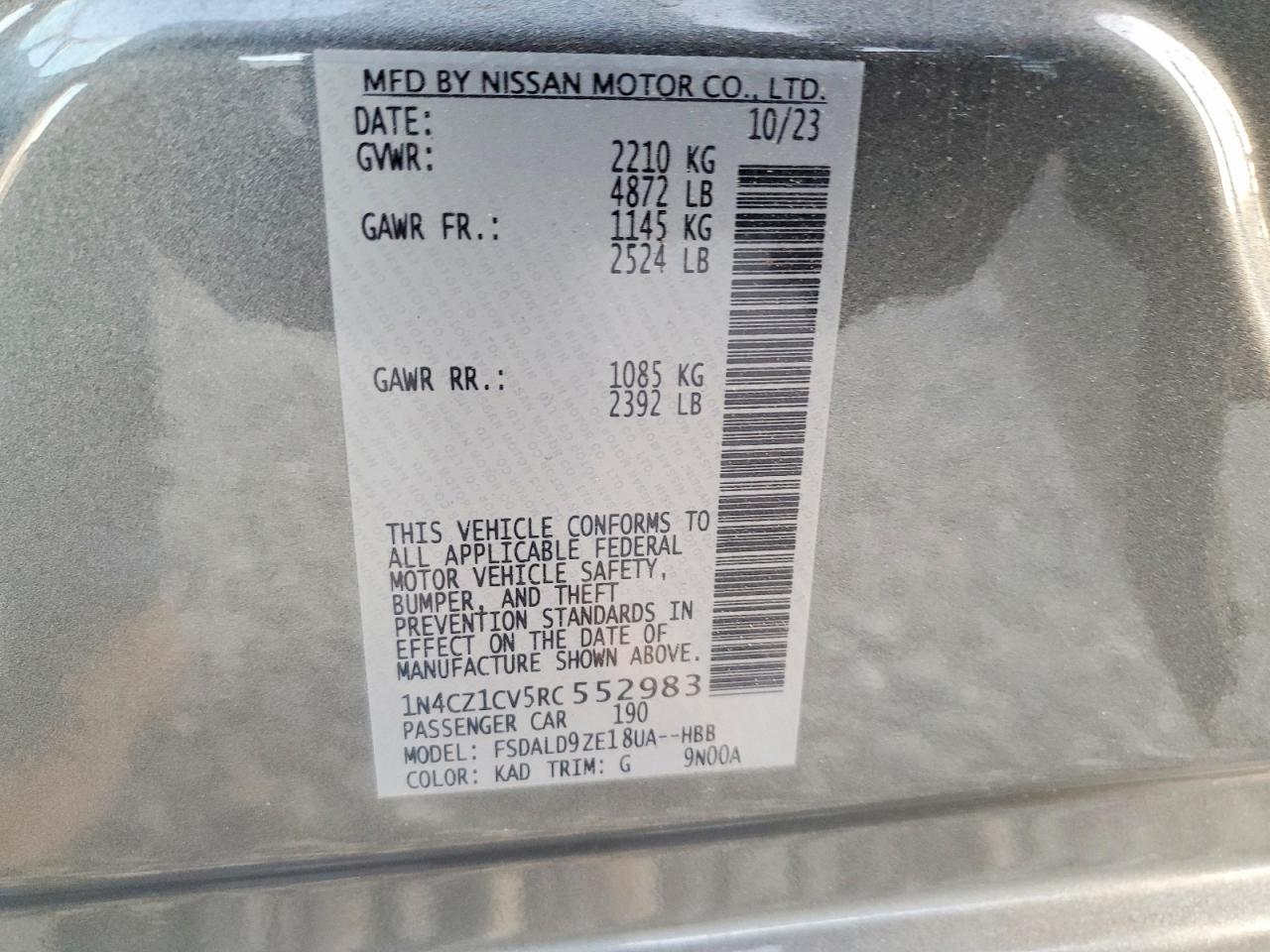2024 NISSAN LEAF SV PLUS photo 12
