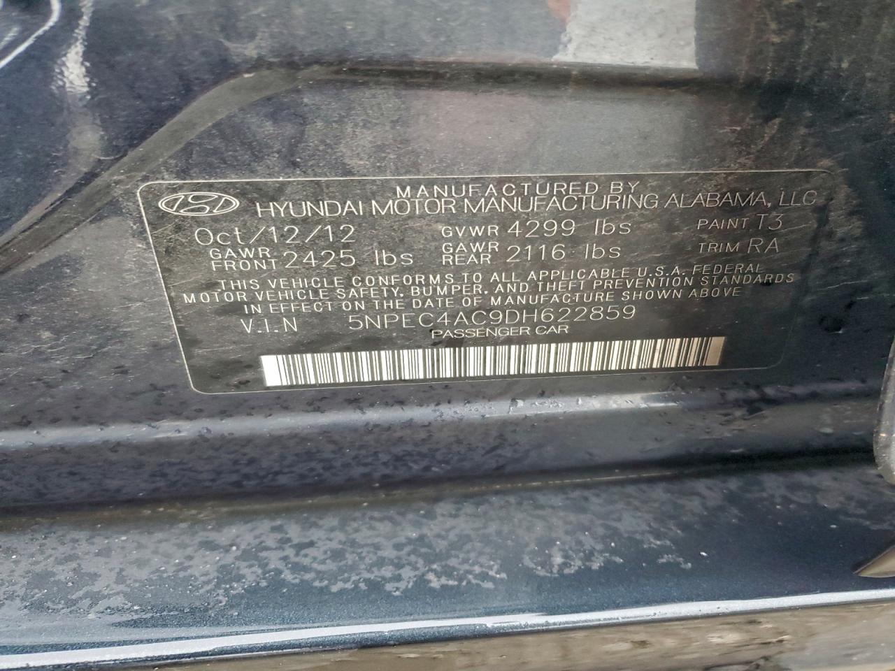 2013 HYUNDAI SONATA SE photo 12
