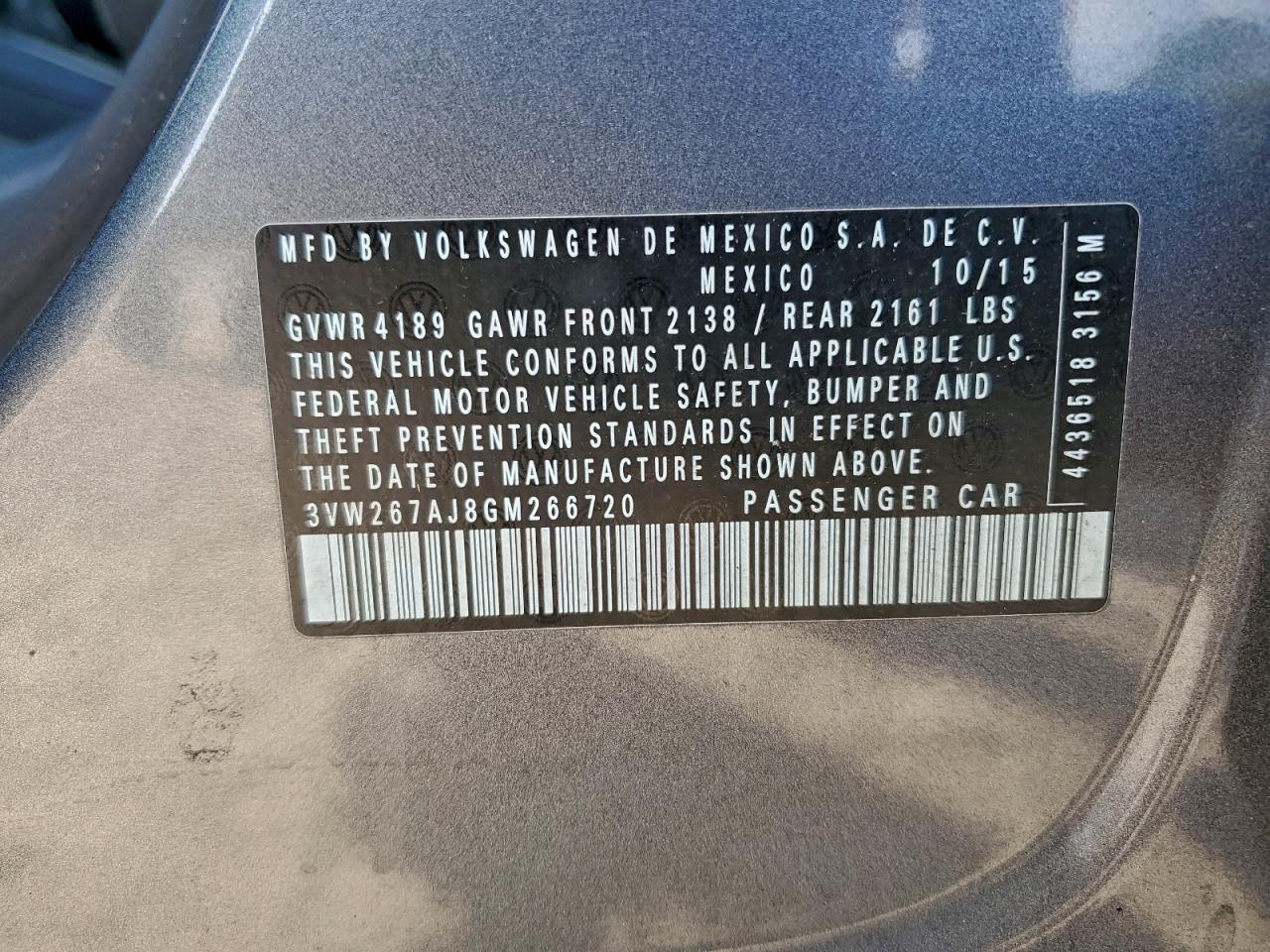 2016 VOLKSWAGEN JETTA S photo 12