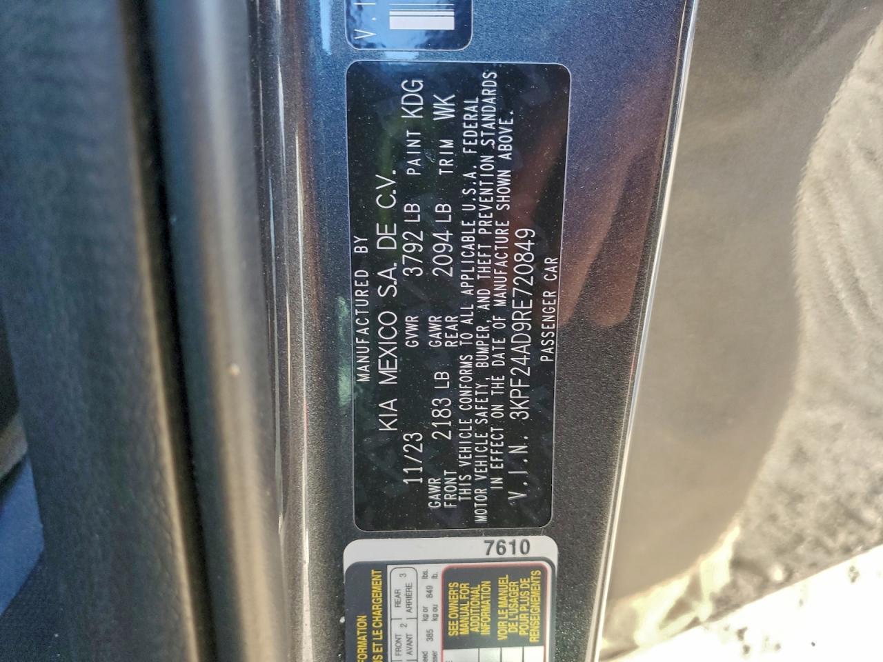 2024 KIA FORTE LX photo 13