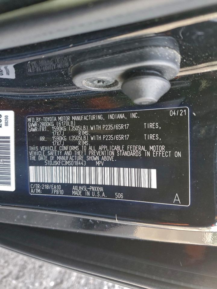 2021 TOYOTA SIENNA XLE photo 13