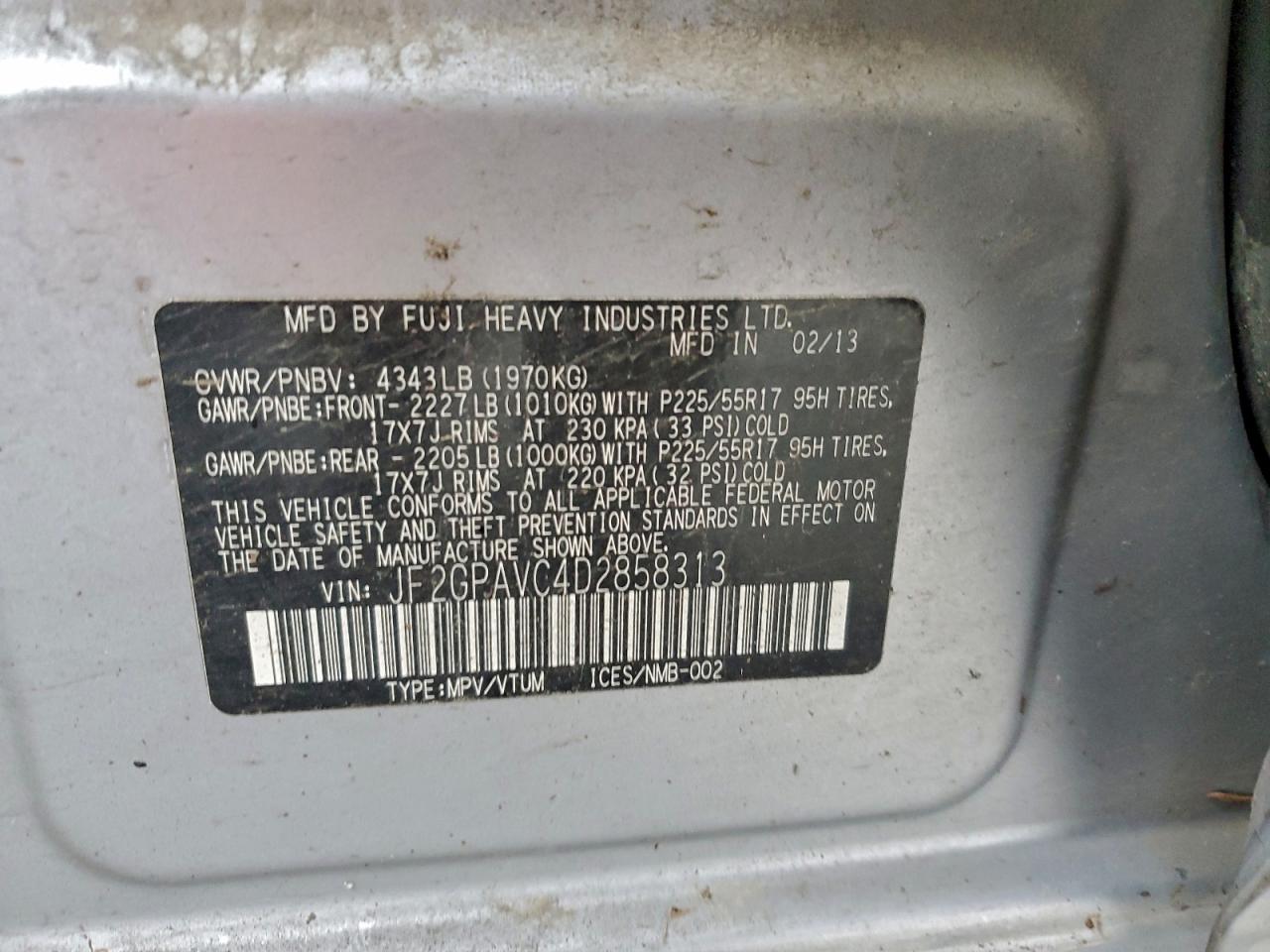 2013 SUBARU XV CROSSTREK 2.0 PREMIUM photo 13