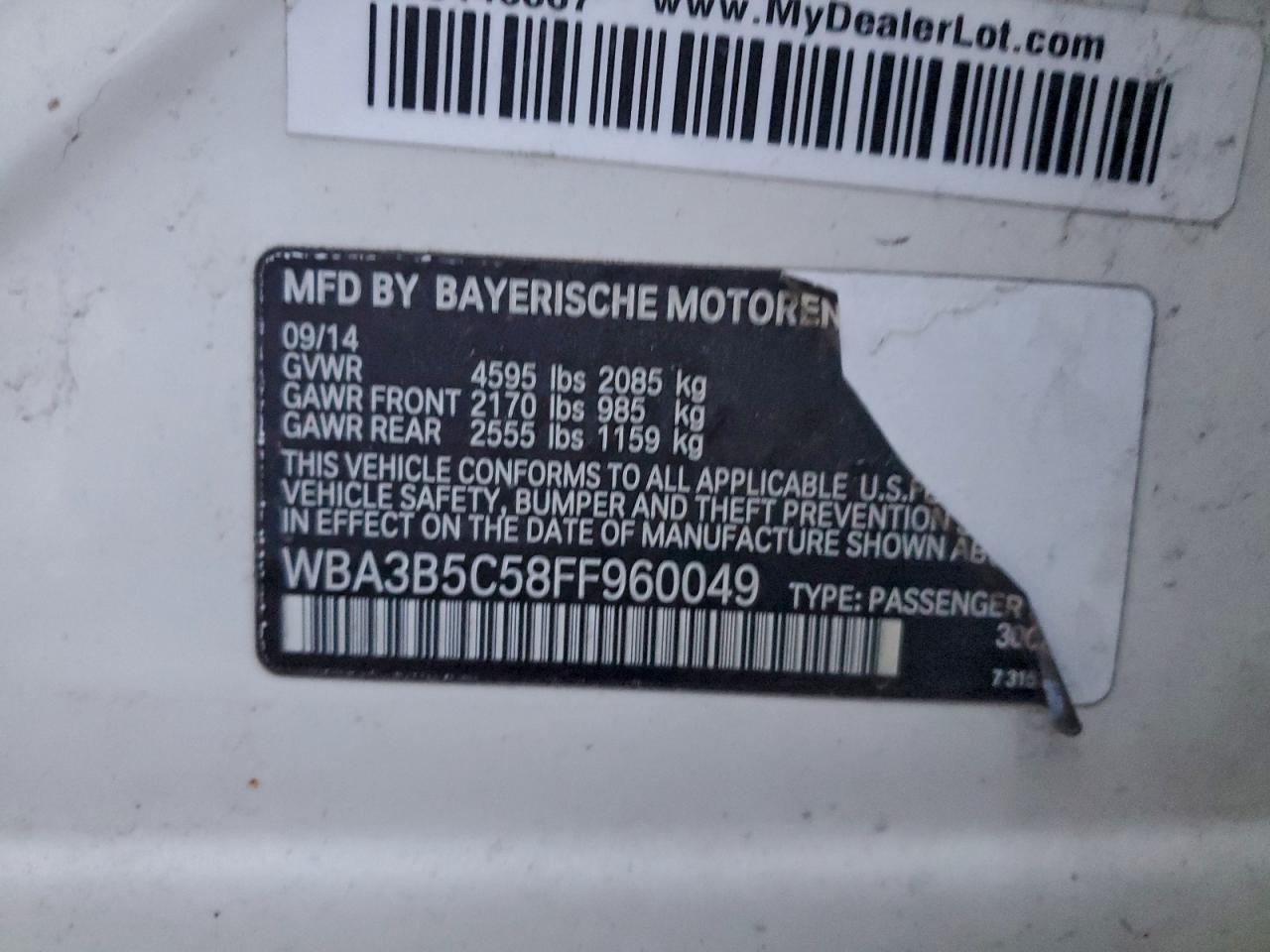 2015 BMW 328 XI SULEV photo 12