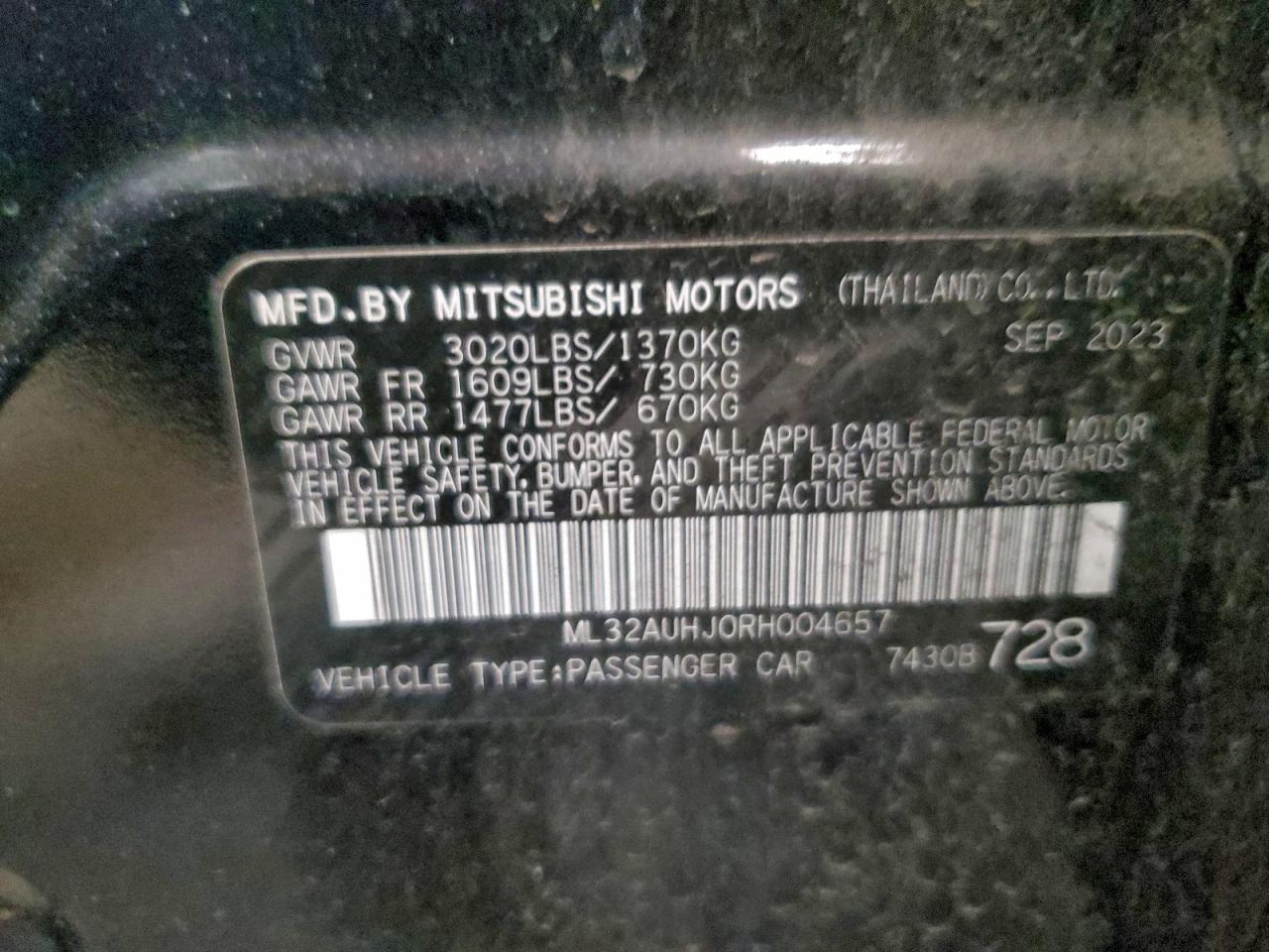 2024 MITSUBISHI MIRAGE ES photo 12
