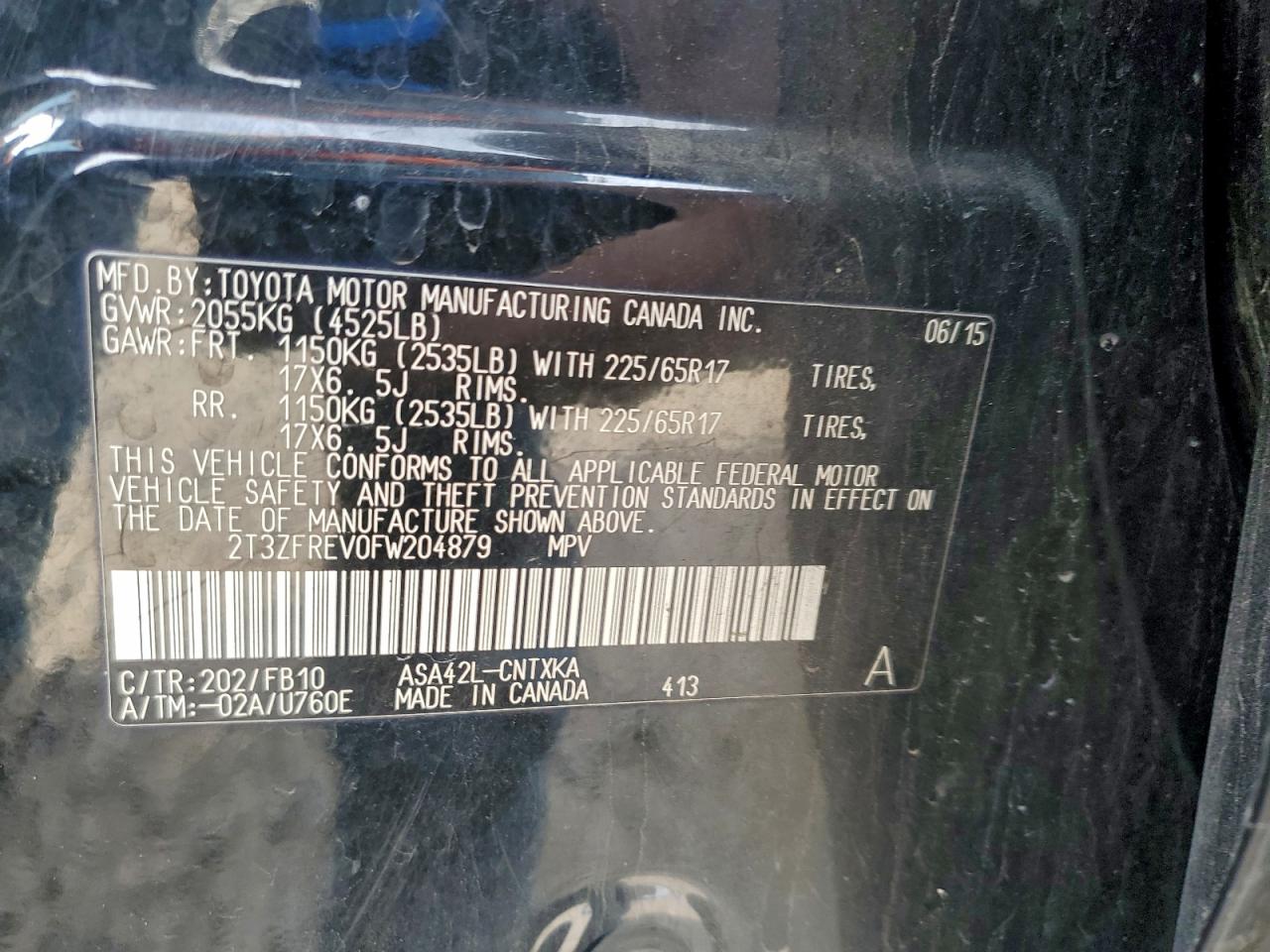 2015 TOYOTA RAV4 LE photo 12