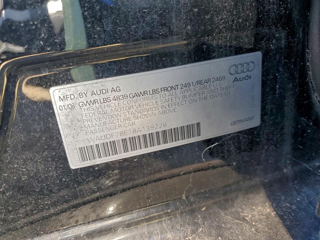 2008 AUDI A4 photo 12