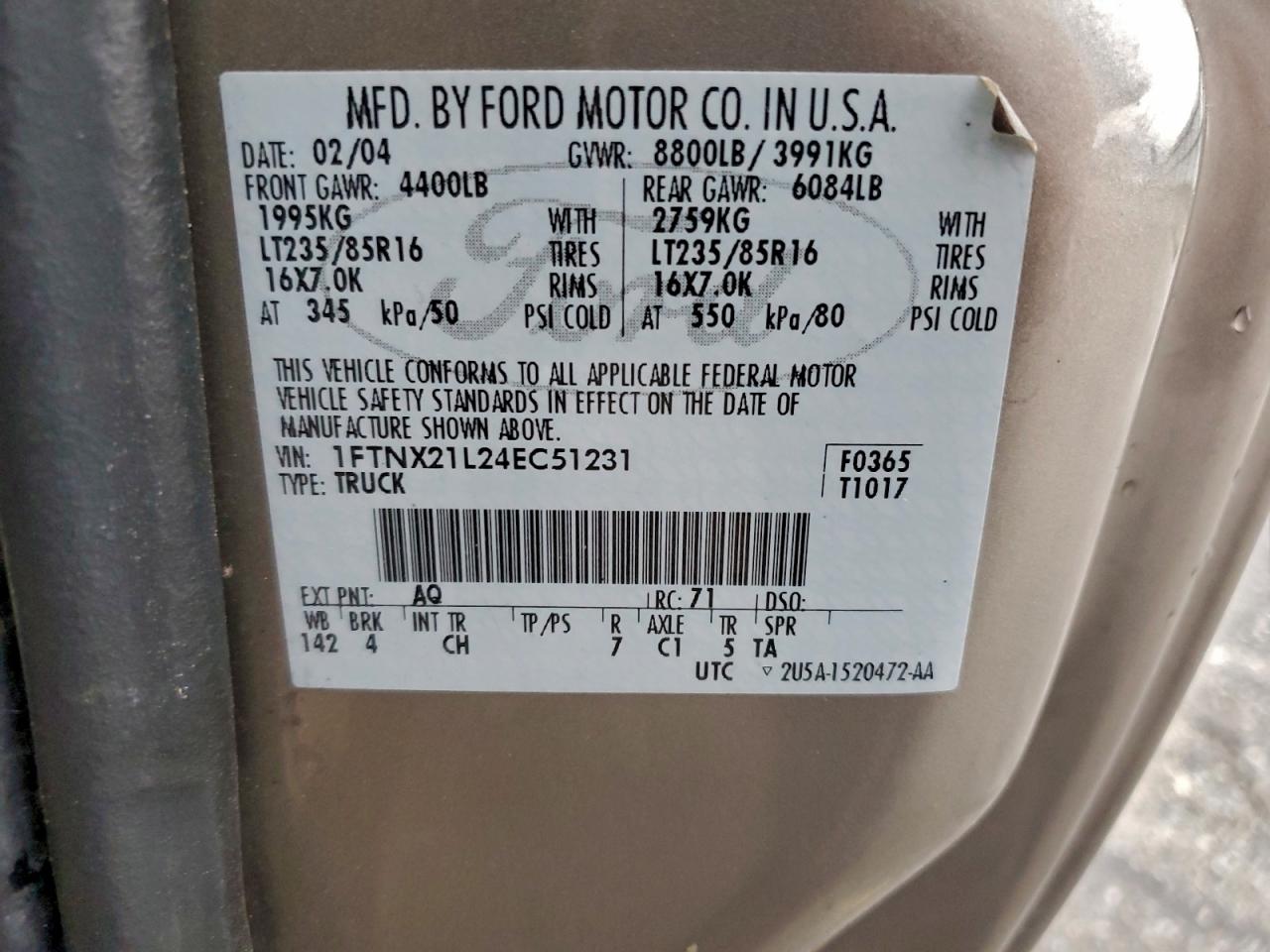 2004 FORD F250 SUPER DUTY photo 12