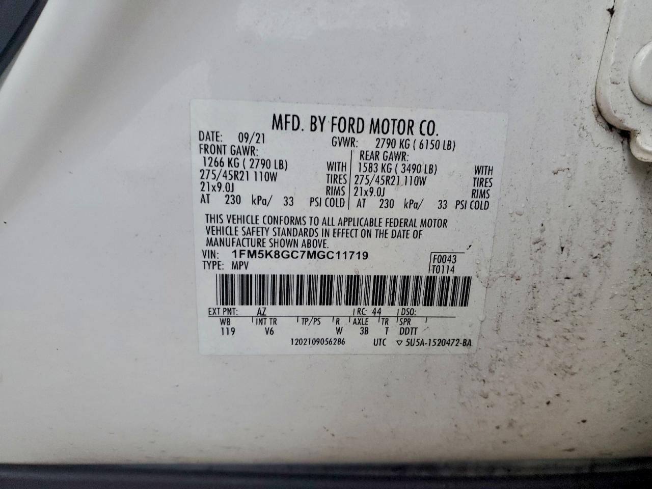 2021 FORD EXPLORER ST photo 13