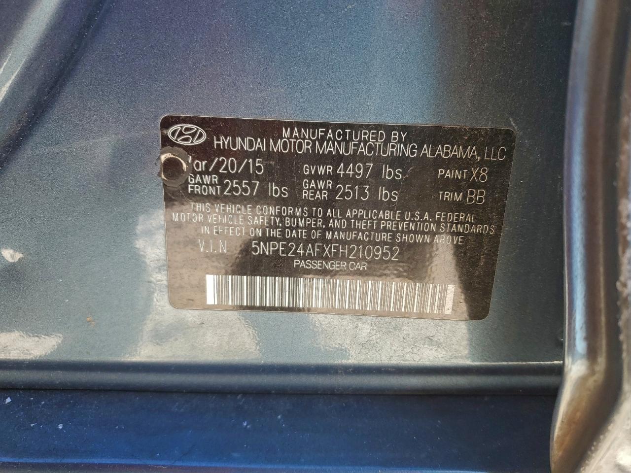 2015 HYUNDAI SONATA SE photo 12