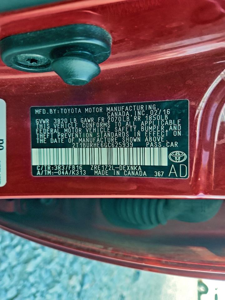2016 TOYOTA COROLLA L photo 13