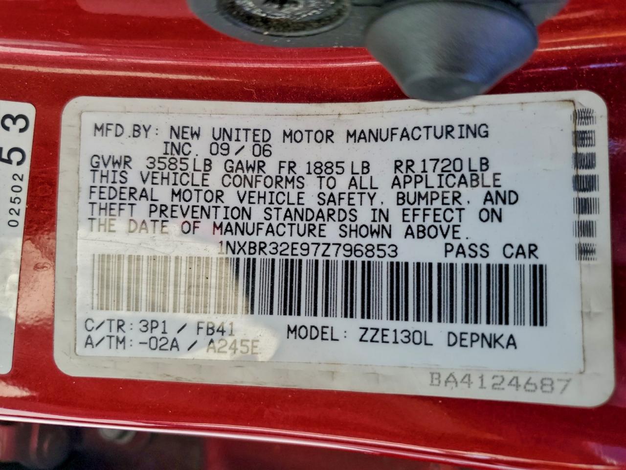 2007 TOYOTA COROLLA CE photo 12