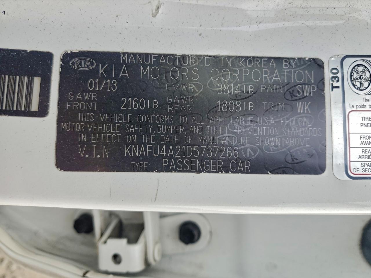 2013 KIA FORTE EX photo 12