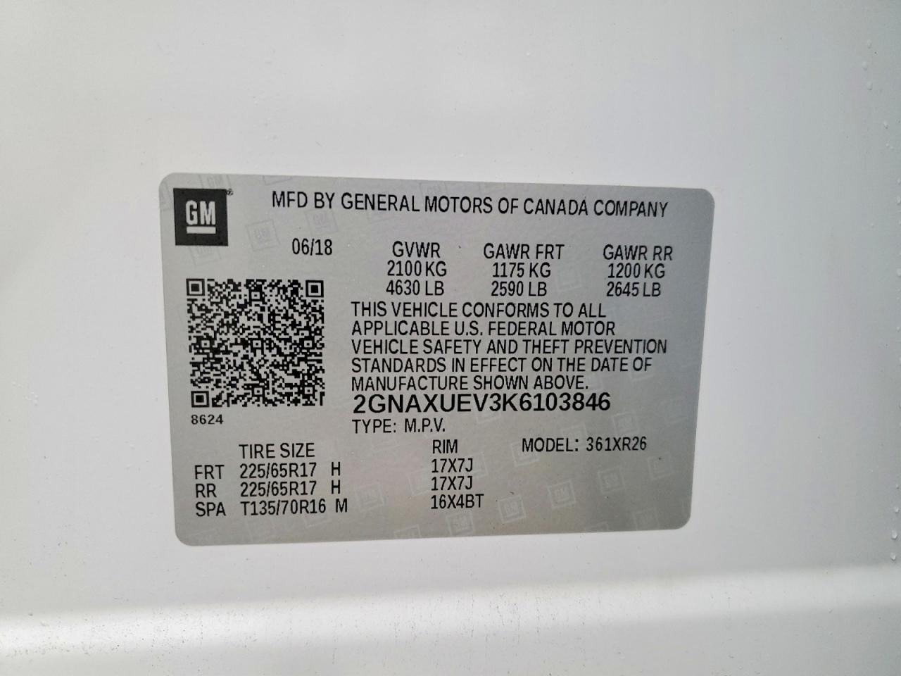 2019 CHEVROLET EQUINOX LT photo 13