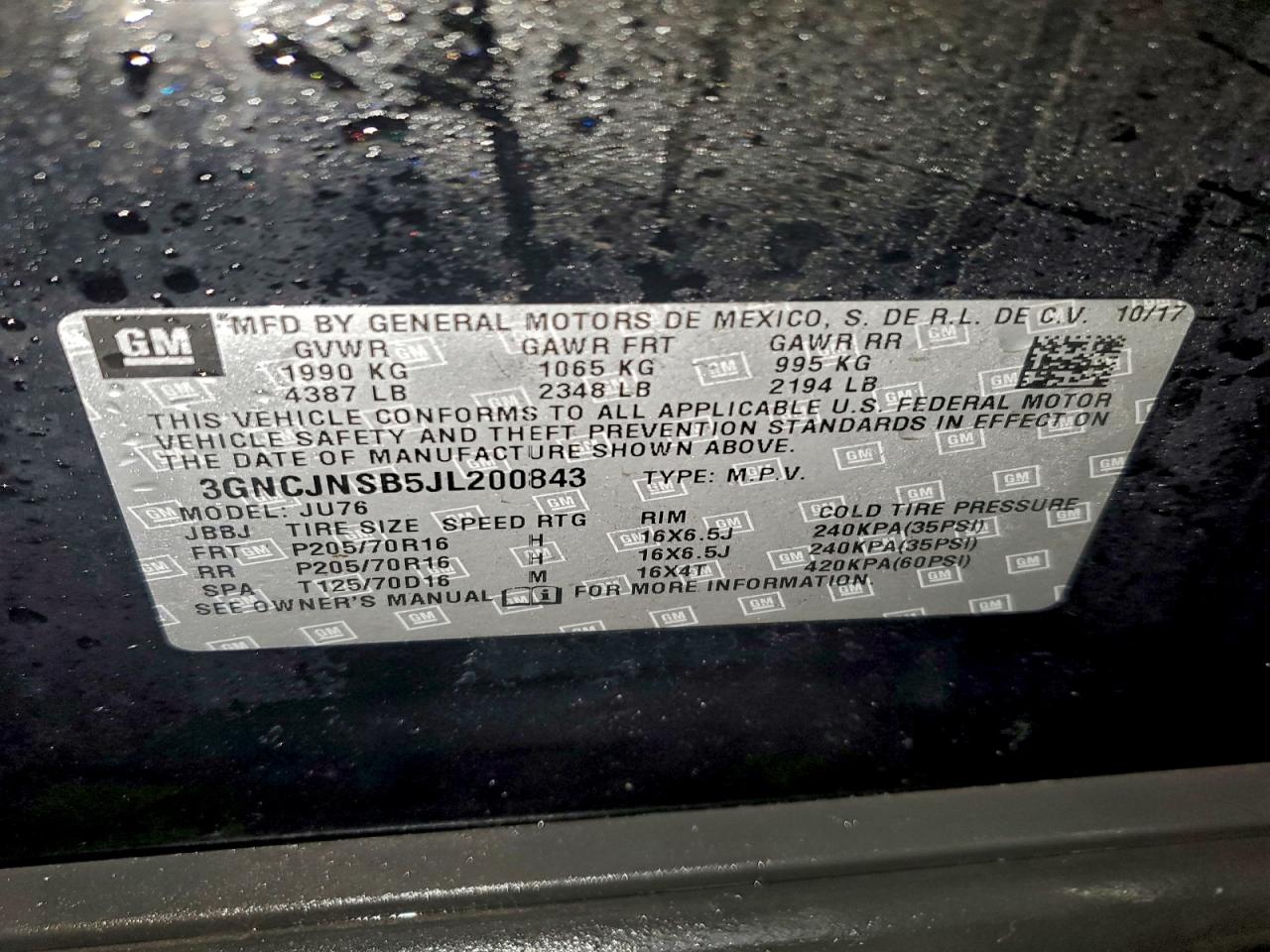 2018 CHEVROLET TRAX LS photo 25
