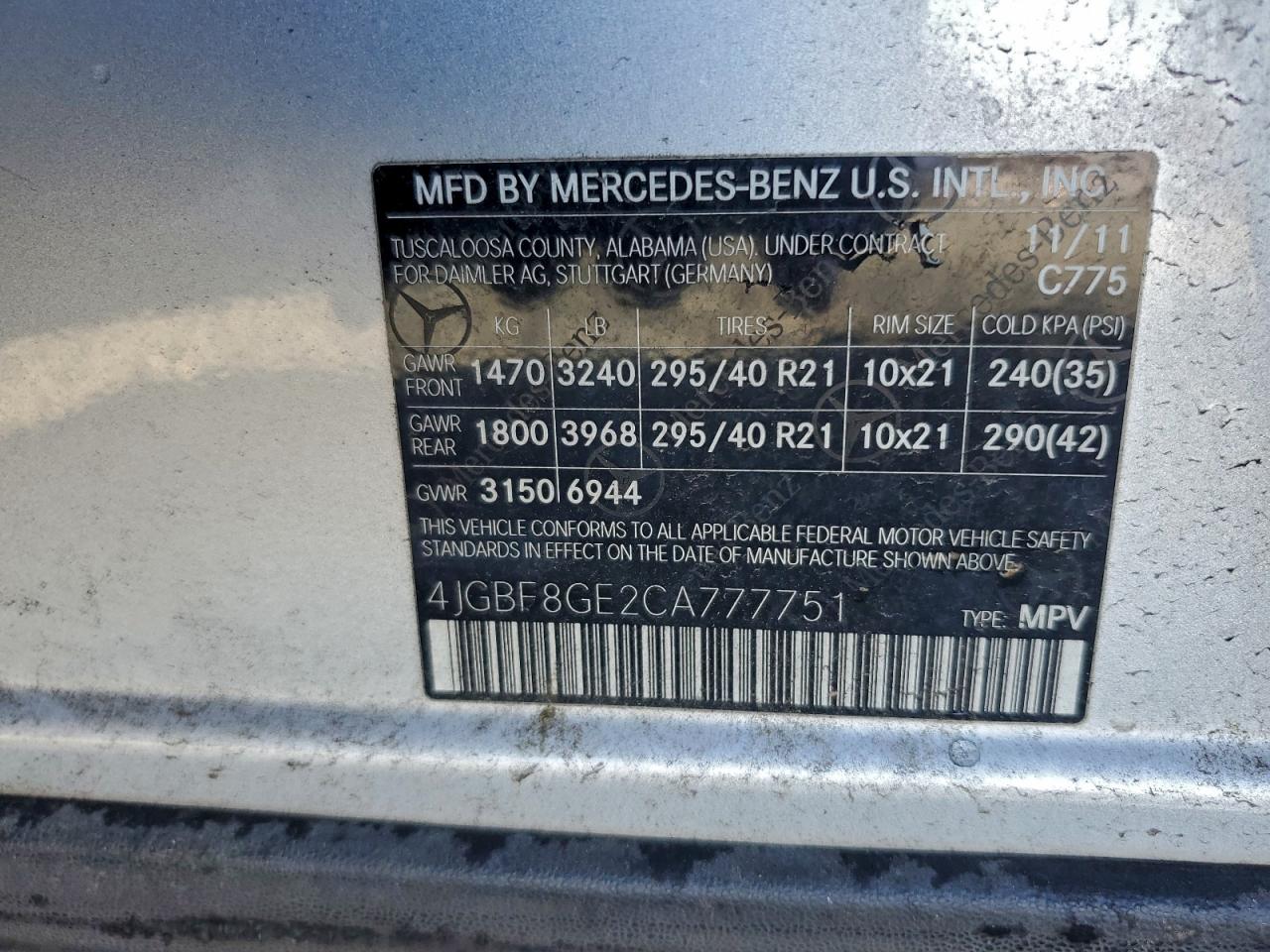 2012 MERCEDES-BENZ GL 550 4MATIC photo 49
