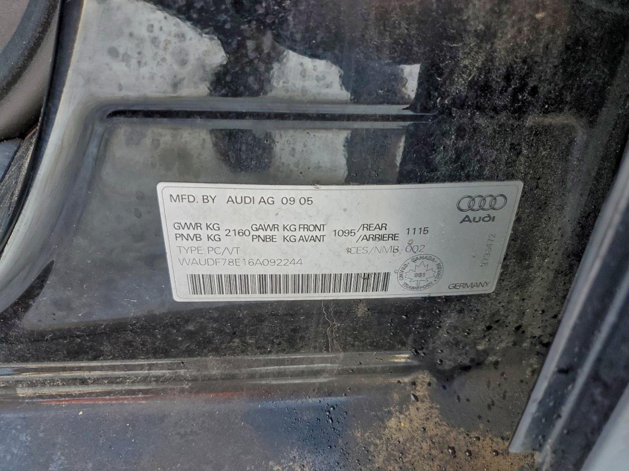 2006 AUDI A4 2.0T QUATTRO photo 12