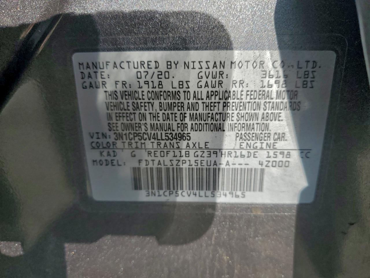 2020 NISSAN KICKS SV photo 13