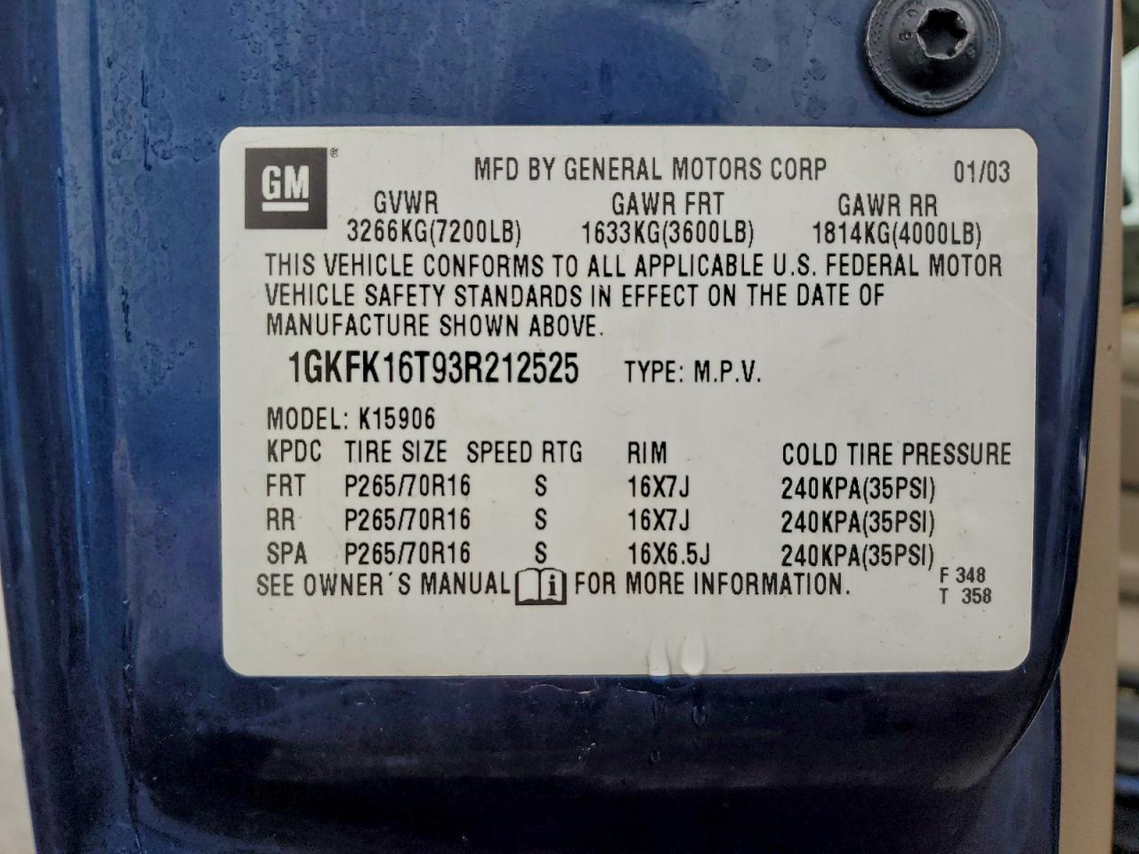 2003 GMC YUKON XL K1500 photo 13