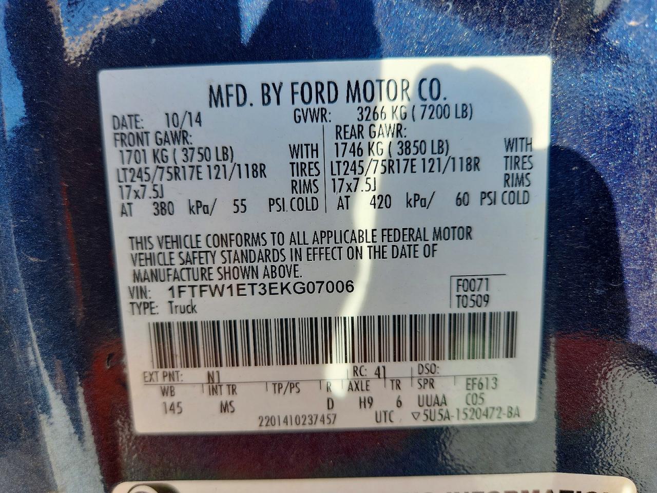 2014 FORD F150 SUPERCREW photo 12