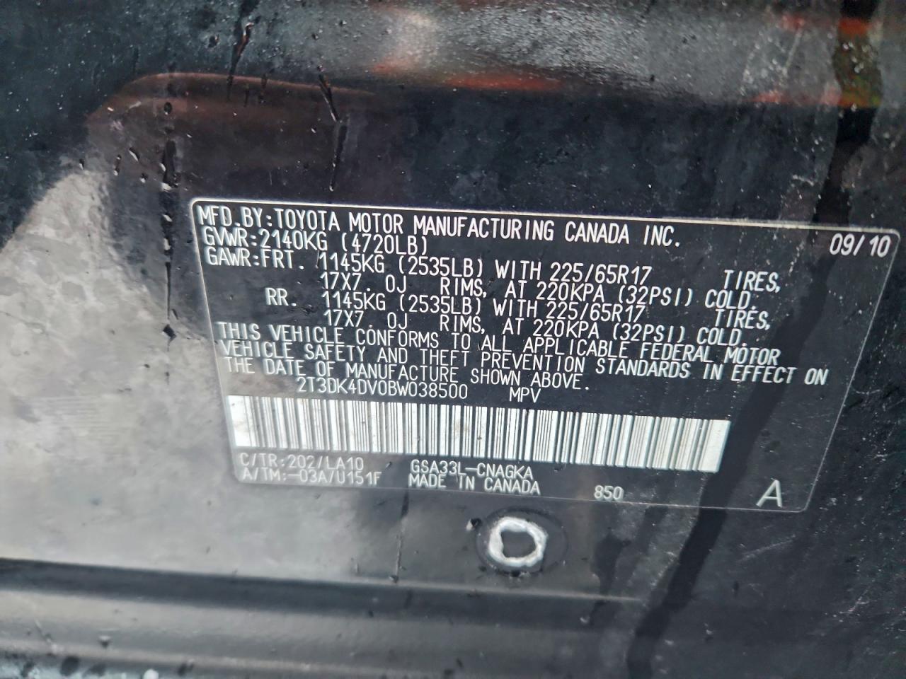 2011 TOYOTA RAV4 LIMITED photo 13