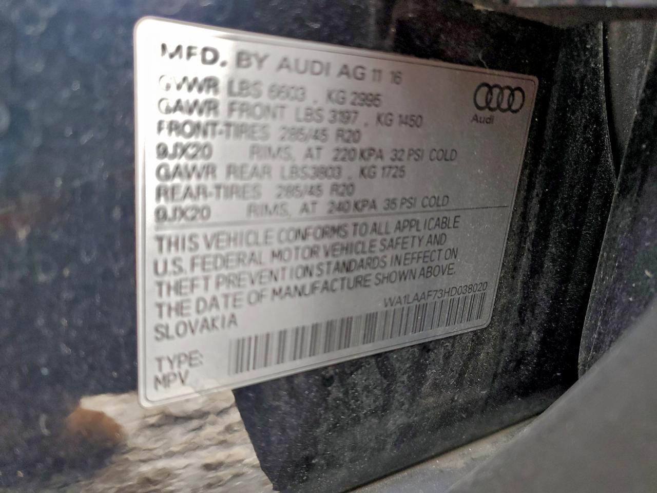 2017 AUDI Q7 PREMIUM PLUS photo 13