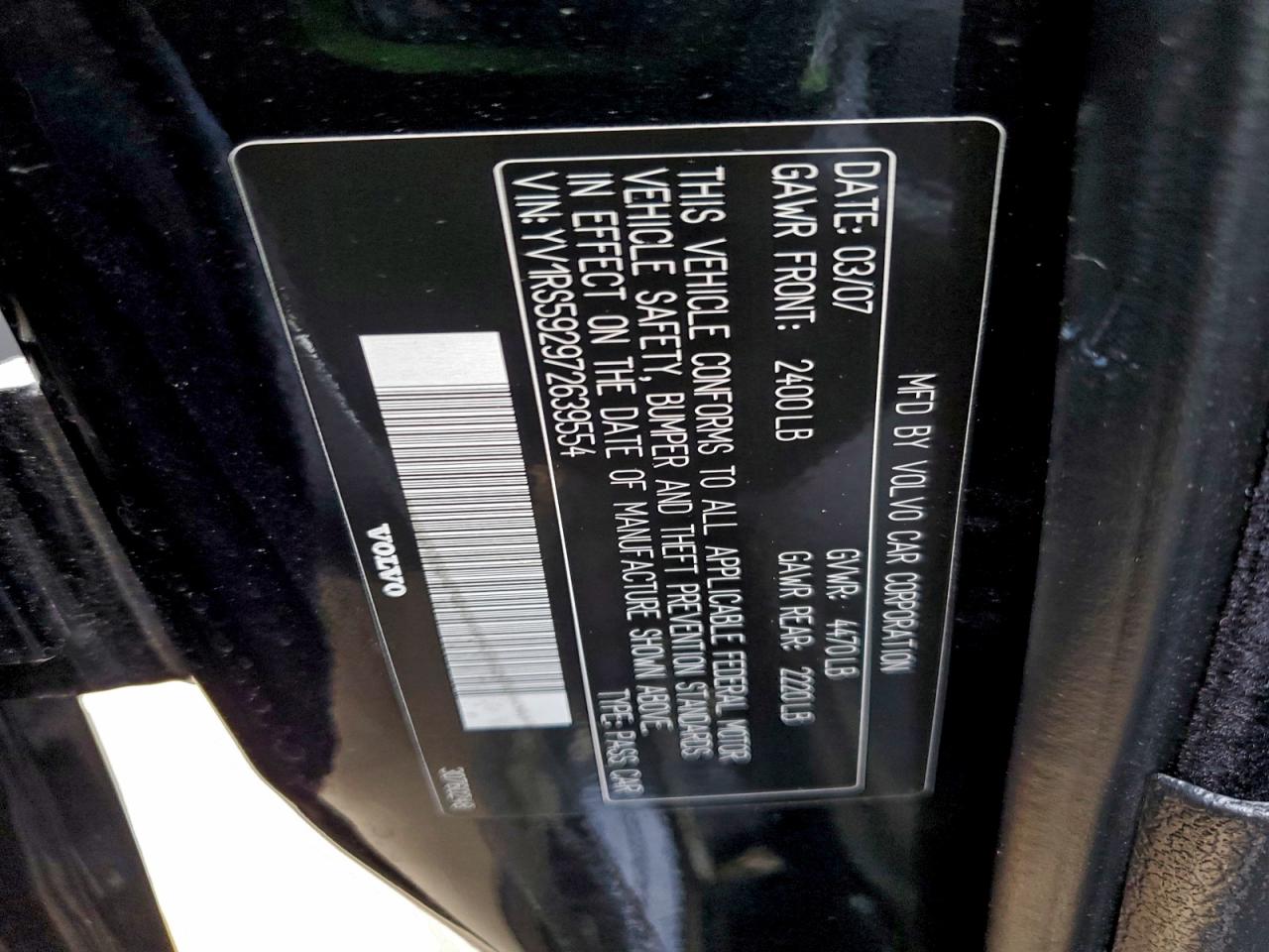 2007 VOLVO S60 2.5T photo 13