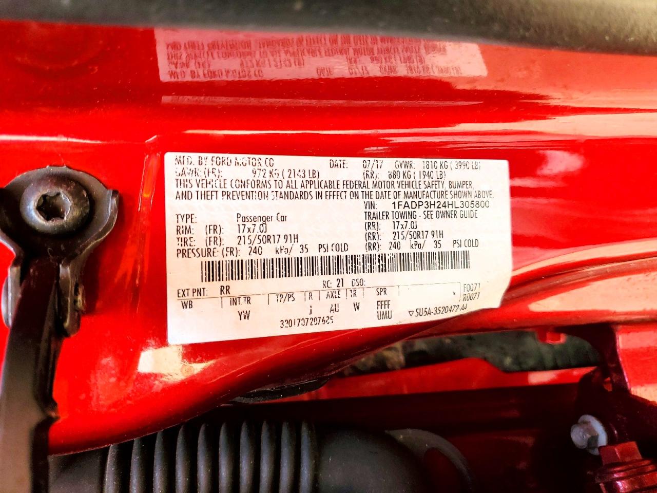 2017 FORD FOCUS SEL photo 12