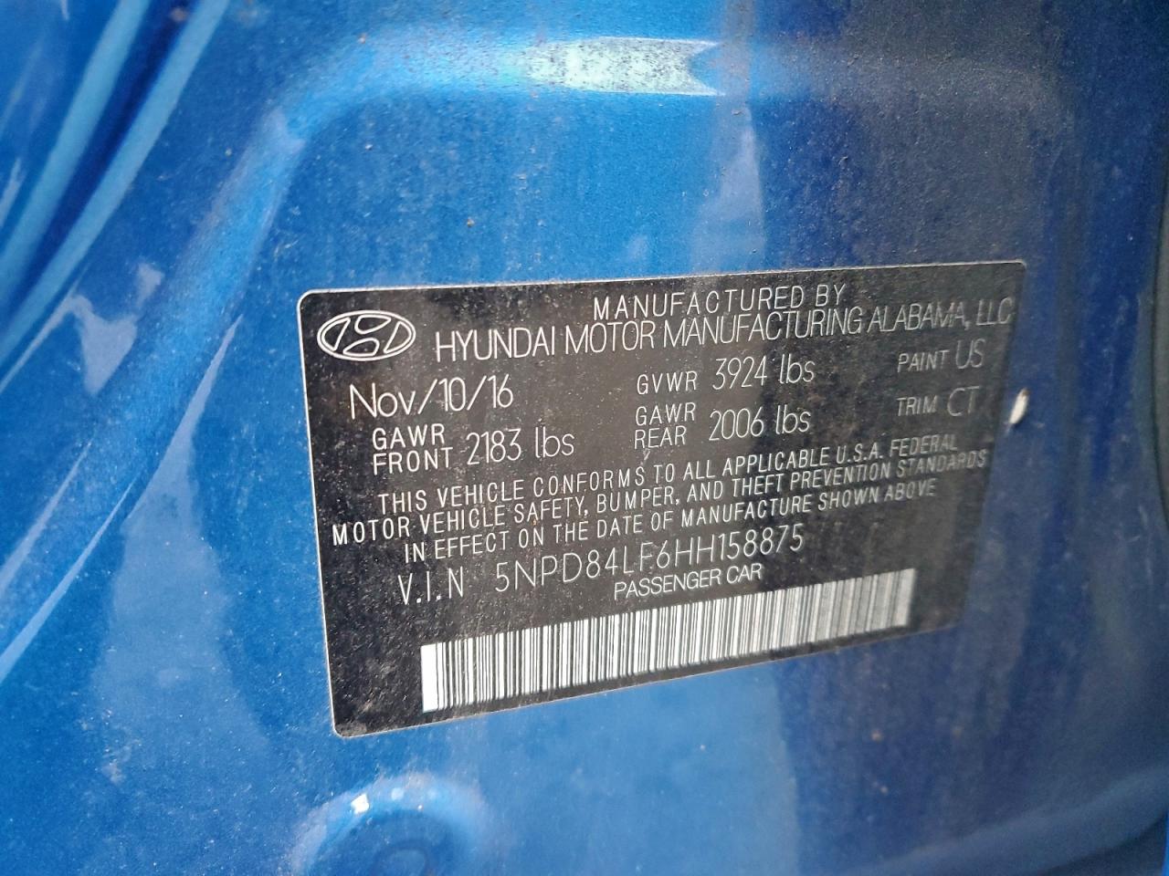 2017 HYUNDAI ELANTRA SE photo 13