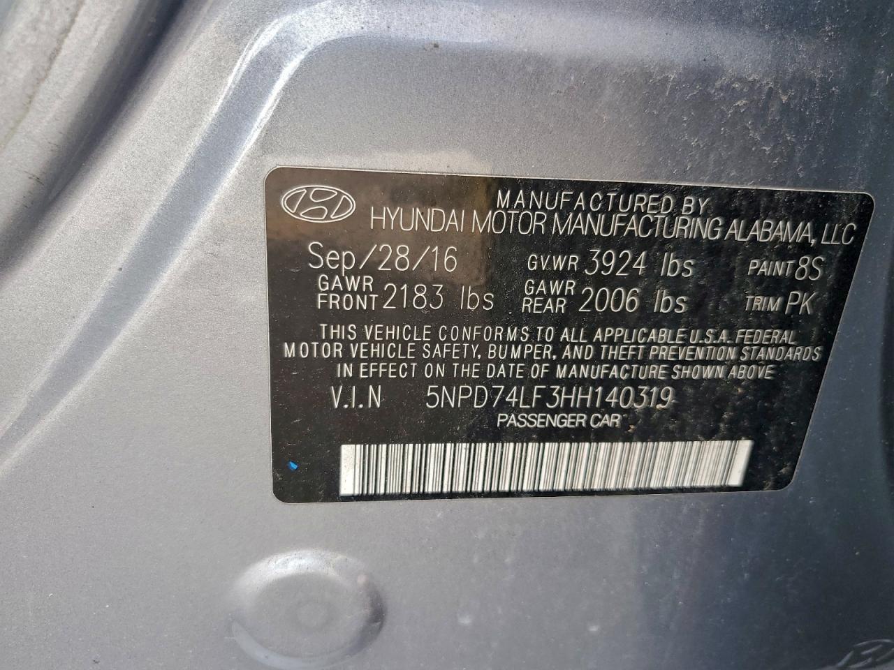 2017 HYUNDAI ELANTRA SE photo 12
