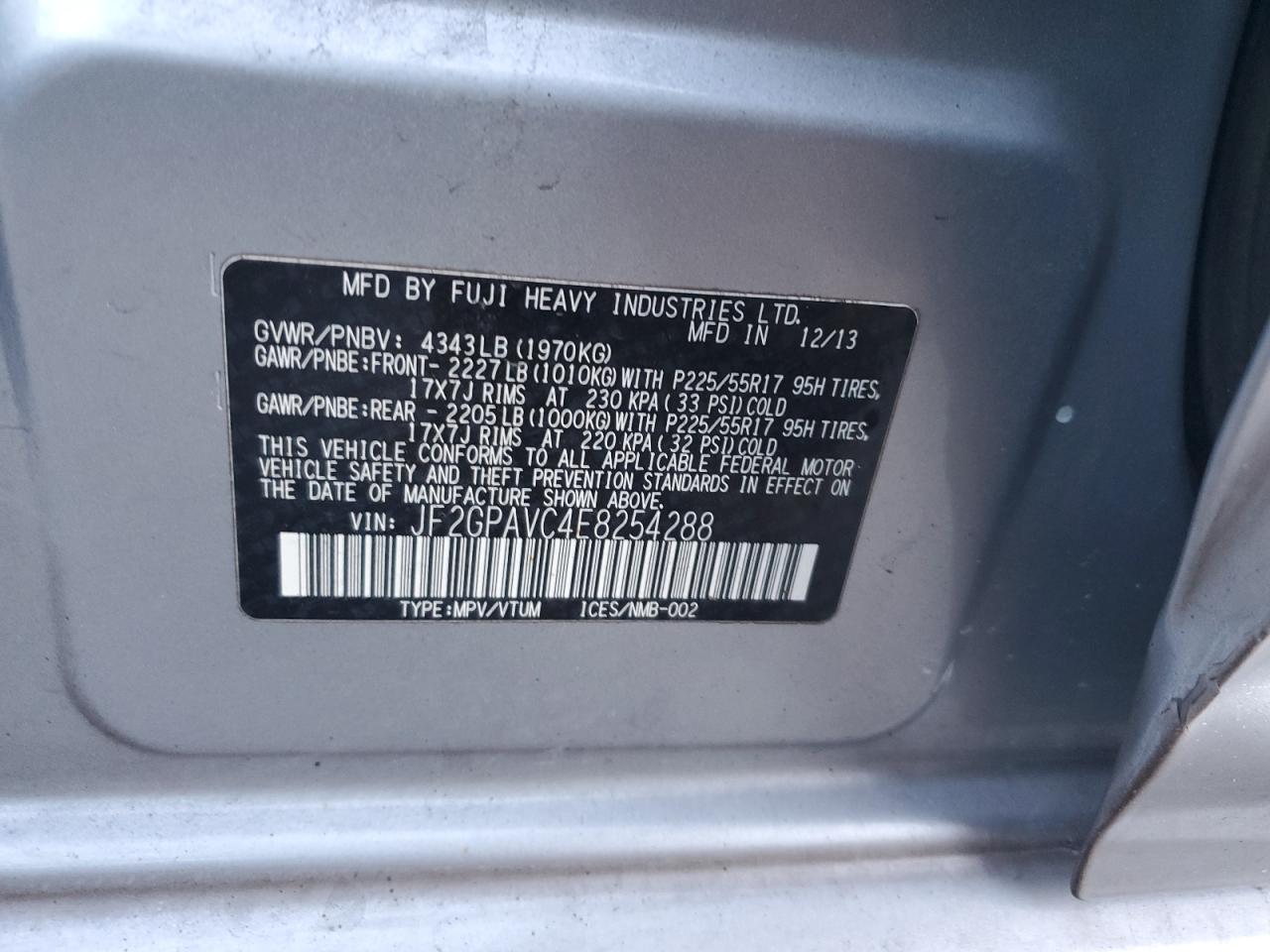 2014 SUBARU XV CROSSTREK 2.0 PREMIUM photo 12