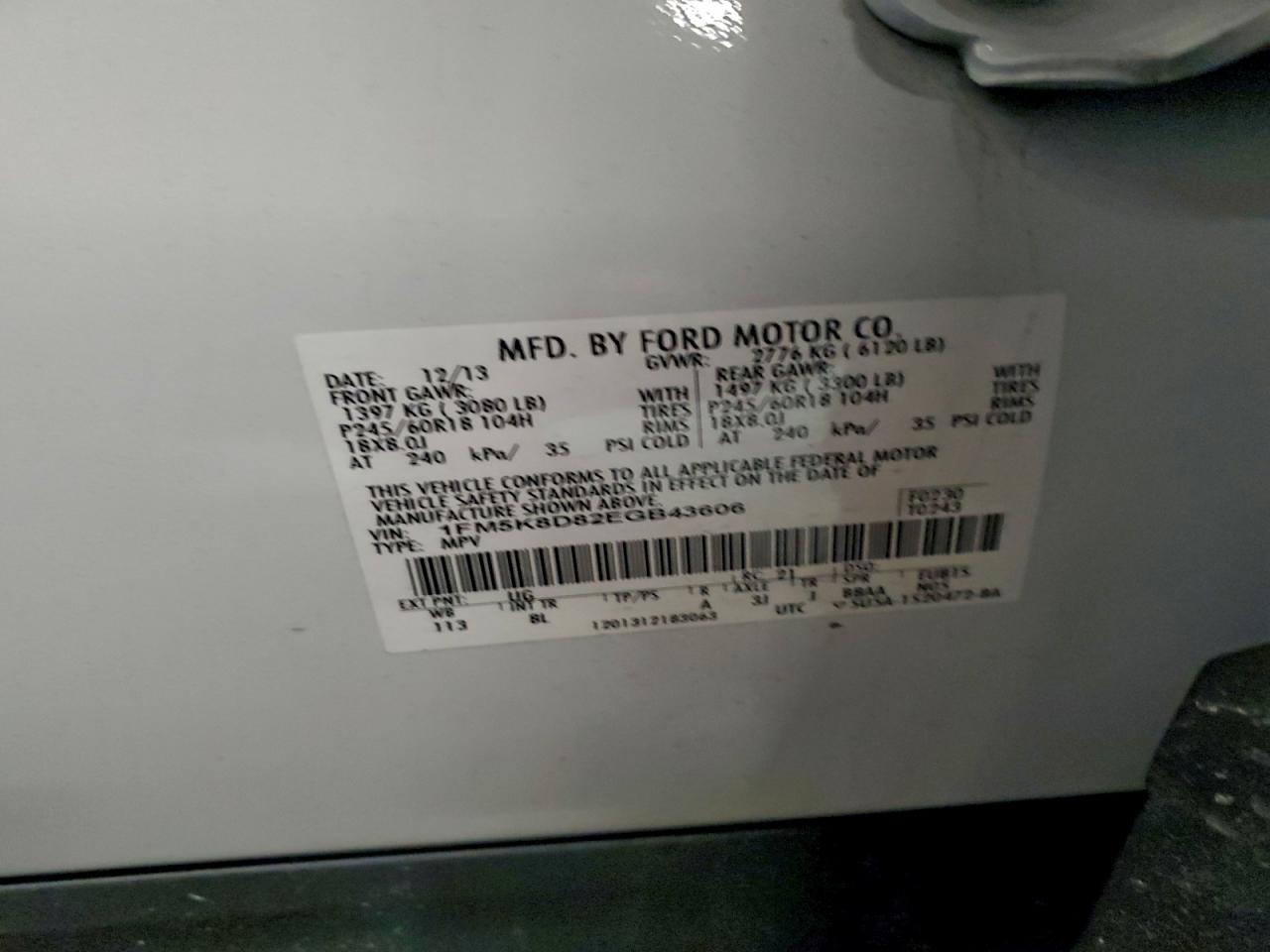 2014 FORD EXPLORER XLT photo 13