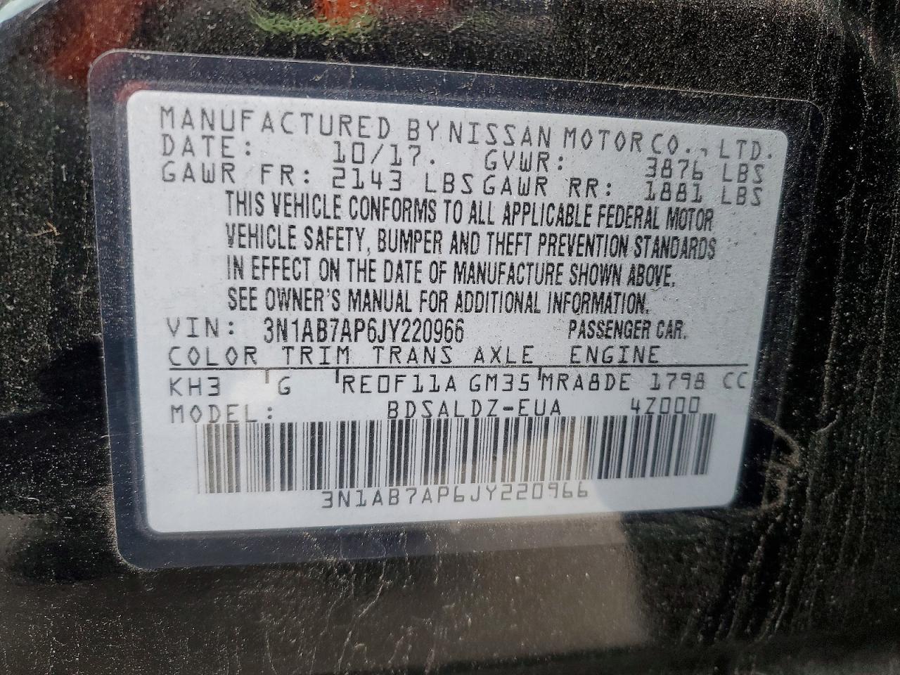 2018 NISSAN SENTRA S photo 12