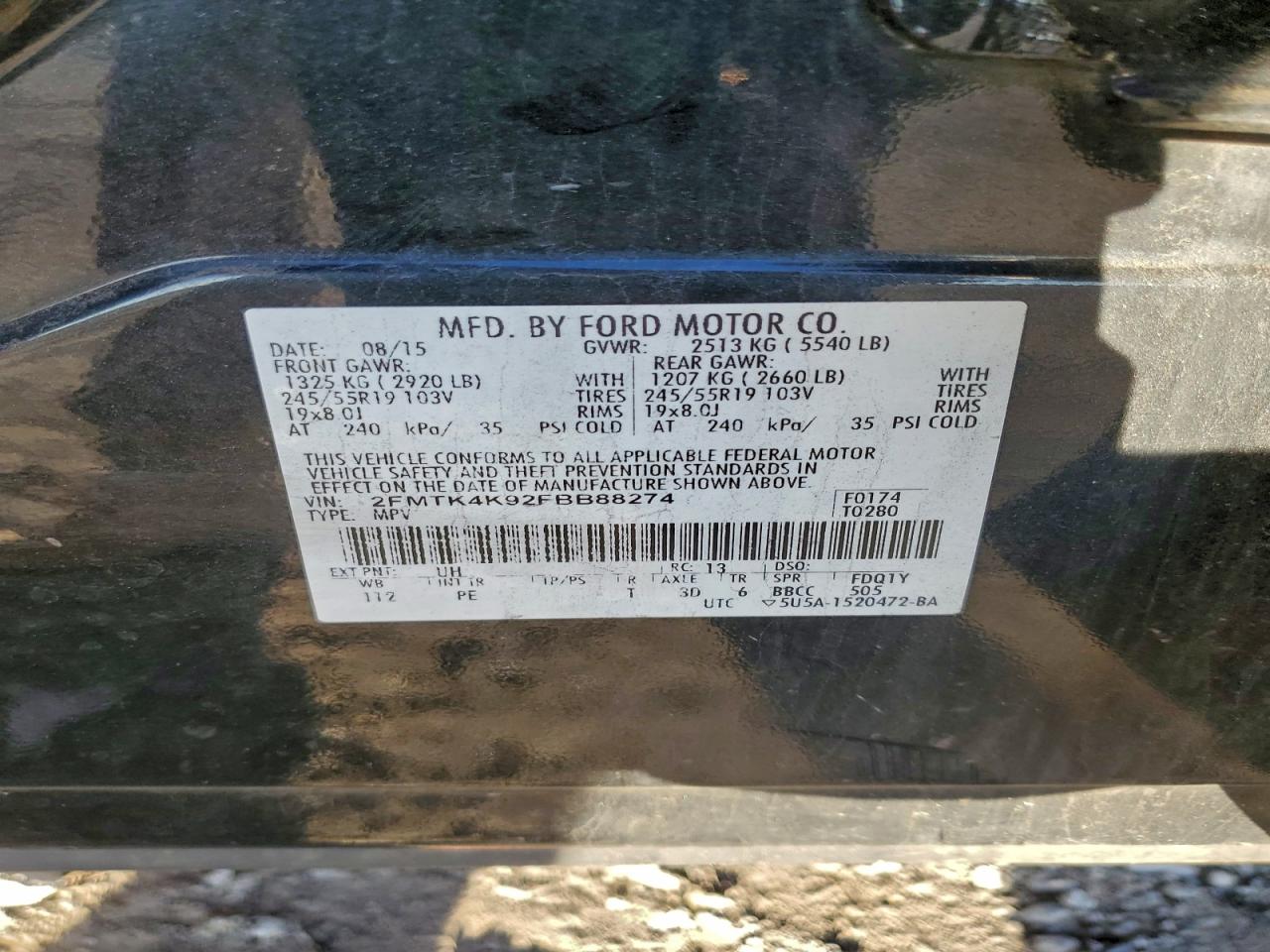 2015 FORD EDGE TITANIUM photo 13