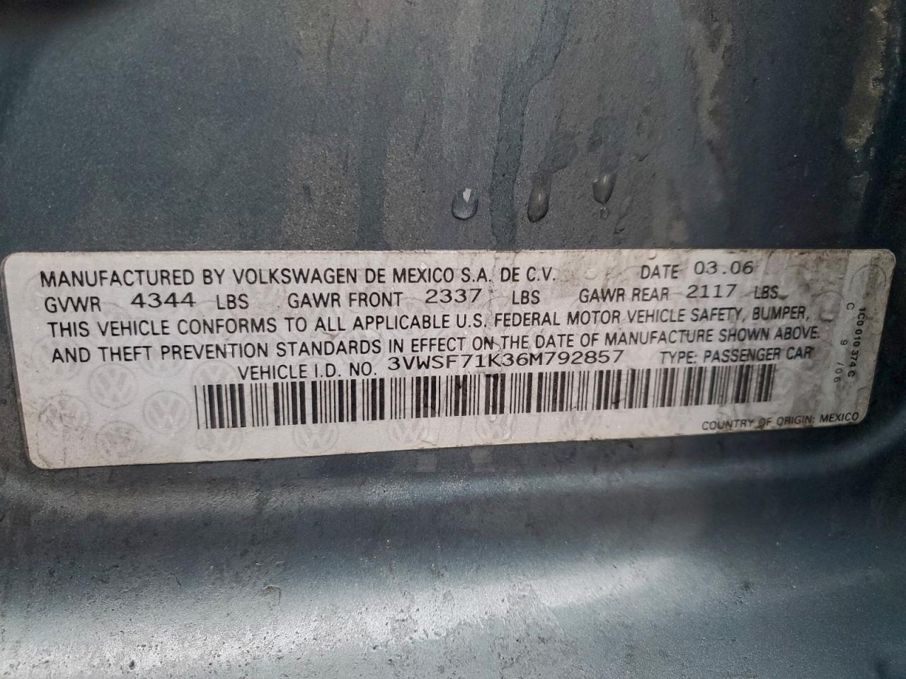 2006 VOLKSWAGEN JETTA 2.5 OPTION PACKAGE 1 photo 12