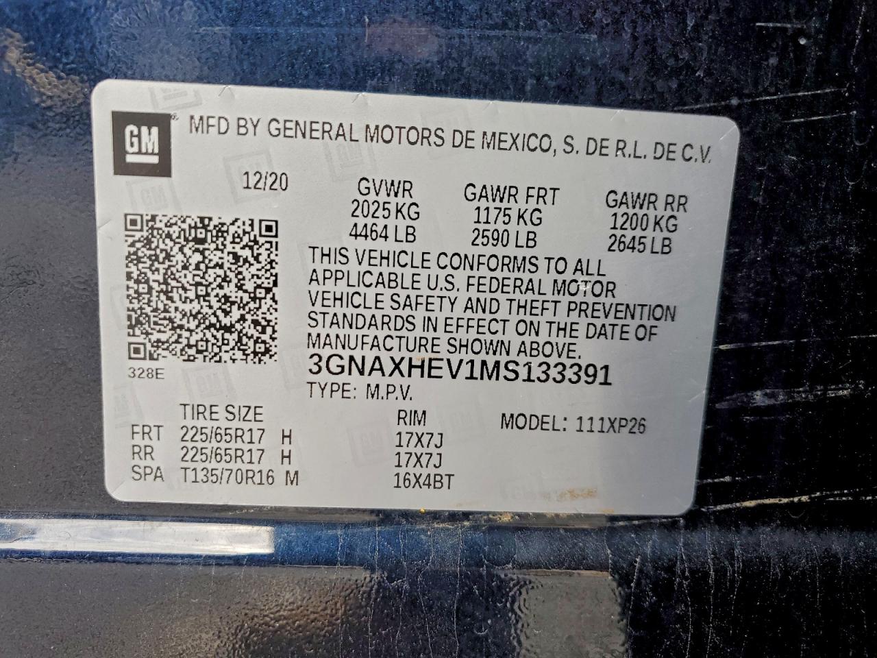 2021 CHEVROLET EQUINOX LS photo 12