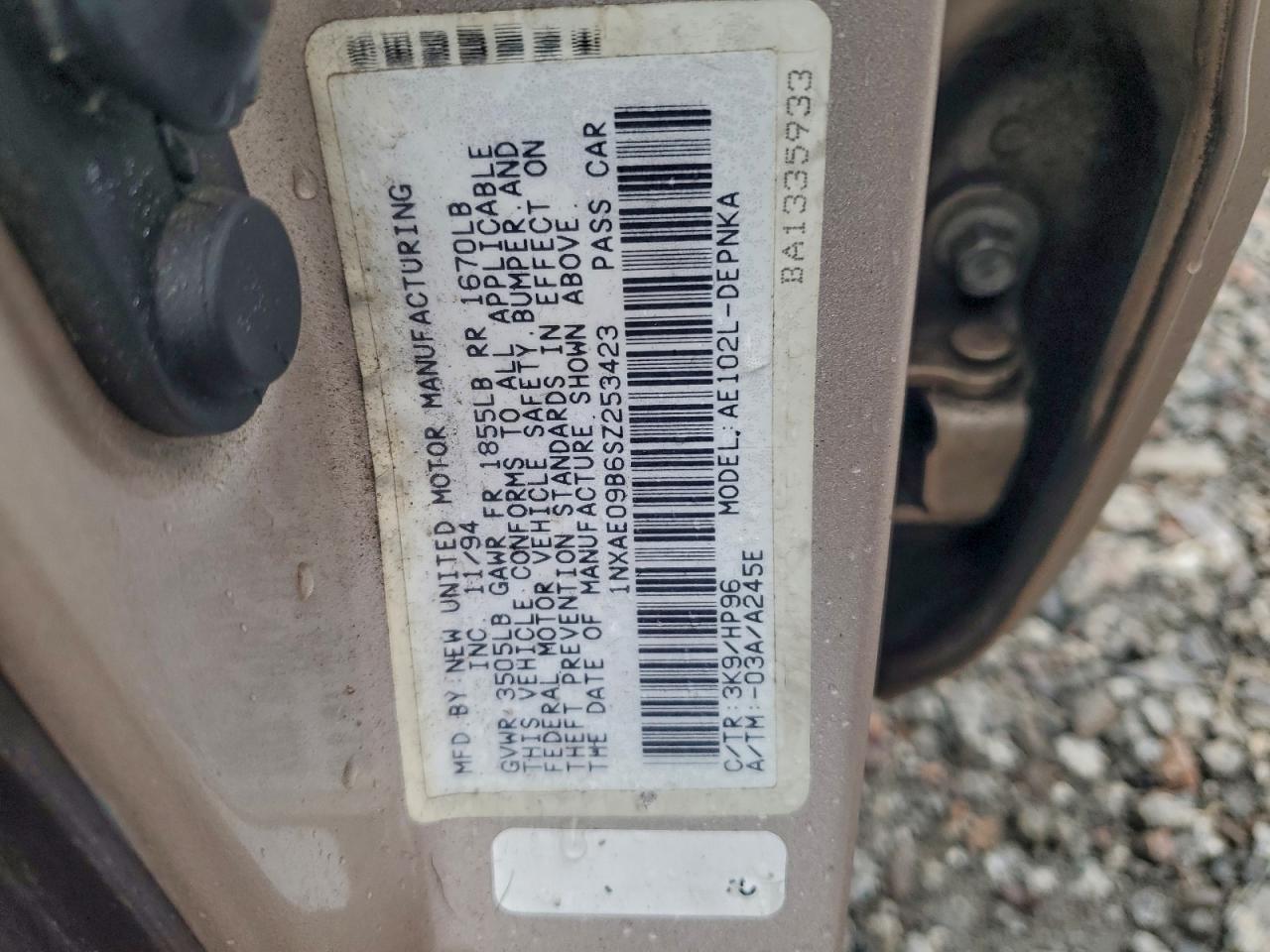 1995 TOYOTA COROLLA photo 12